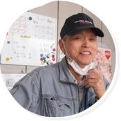 収穫管理の森川さん　優しい笑顔に癒されます。